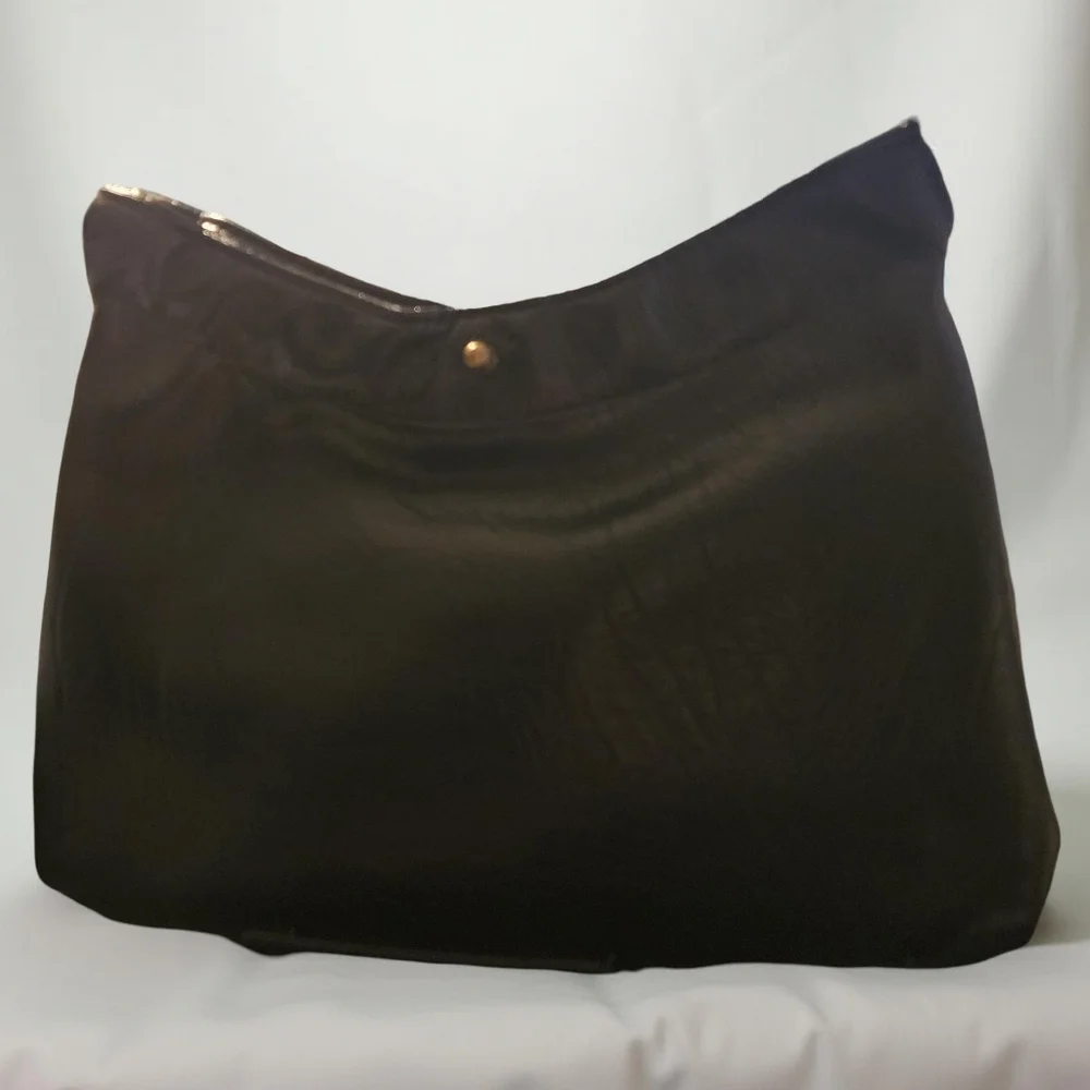 Vintage Black Leather Clutch